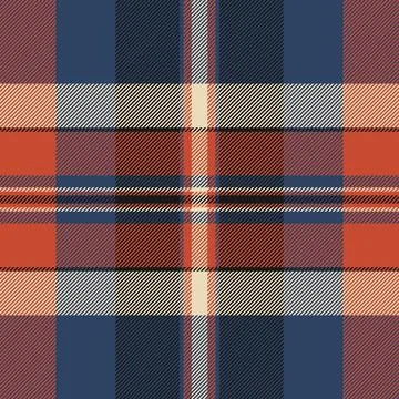 Classic tartan plaid pattern in red, blue, and beige. Seamless texture for te 스톡 일러스트