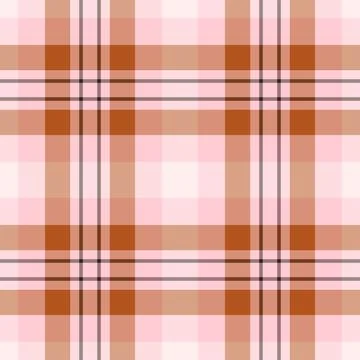 Classic tartan plaid pattern in soft pinks and browns. Seamless design idea.. Stock Illustration