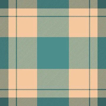 Classic tartan plaid pattern in teal and peach. A seamless textile design evo Stock Illustration