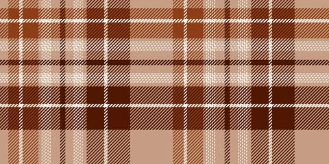 Classic tartan with a symmetrical checkered pattern in brown and beige tones イラスト素材