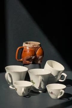 Classic tea cups Stock Photos