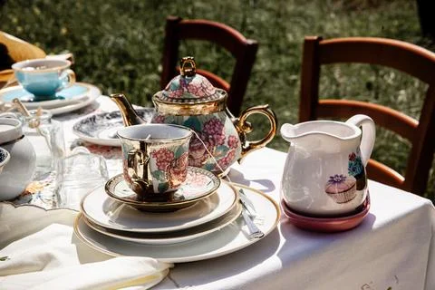 "Classic tea time elegance" Foto stock