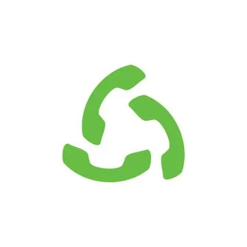Classic telephone circle logo vector Stock Illustration