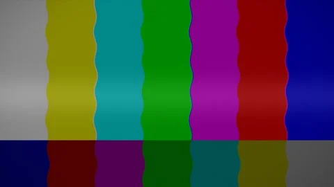 A classic television test card featuring vertical colorful stripes with a d.. Stock Footage 347465451