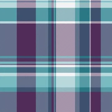 Classic, textured plaid pattern with teal and purple hues. Versatile design i 库存插图
