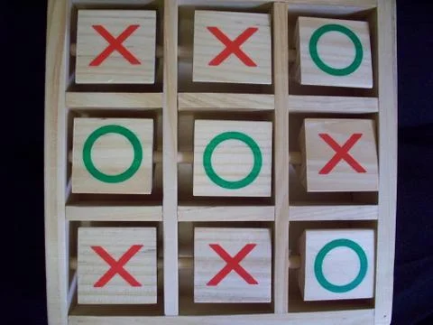 Classic Tic-Tac-Toe Game Stock Photos