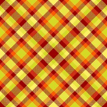 Classic, timeless plaid pattern in warm, autumn hues. Perfect for backgroun.. Stock Illustration