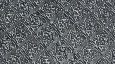 Classic Tin Ceiling Tiles. black textured Stock Footage 262617007
