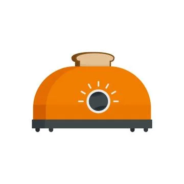 Classic toaster icon, flat style Illustrazione stock