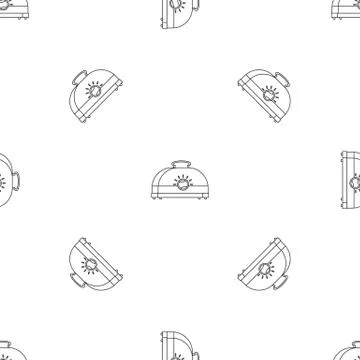 Classic toaster pattern seamless Illustrazione stock