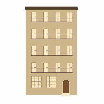 Classic tower building vector art illustration イラスト素材
