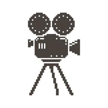 Classic tripod camera with reels Stock Illustration