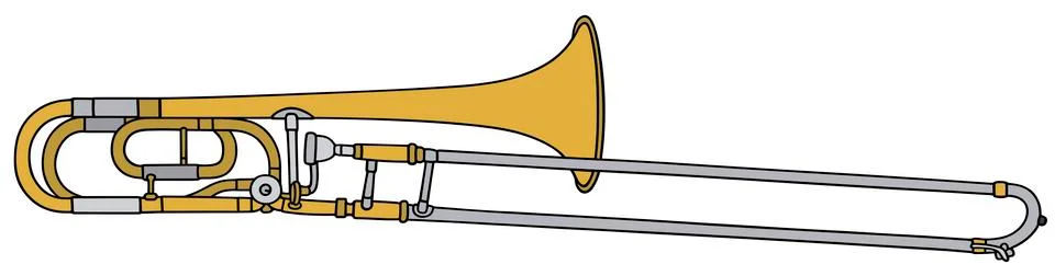 Classic trombone Stock Illustration