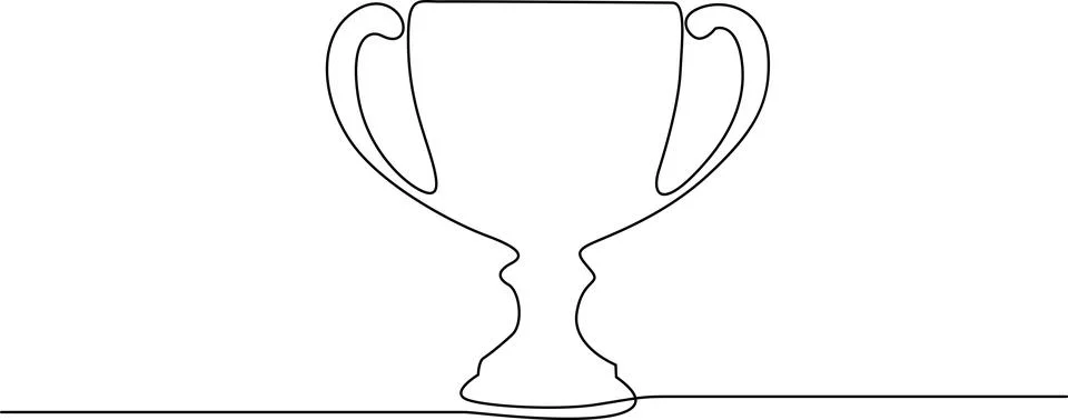 A classic trophy cup design with elegant handles and a wide base for stabil.. Stock Illustration