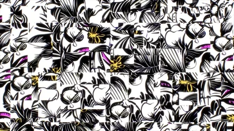 Classic Tropical Botanical Loop – Motion Animation Stock Footage 306401322