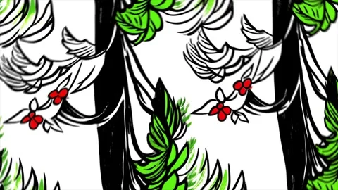 Classic Tropical Pattern – Rotation Motion Animation Stock Footage 306385947