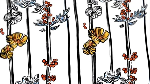 Classic Tropical Pattern – Rotation Motion Animation Stock Footage 306386735