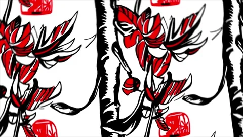 Classic Tropical Pattern – Rotation Motion Animation Stock Footage 306387198