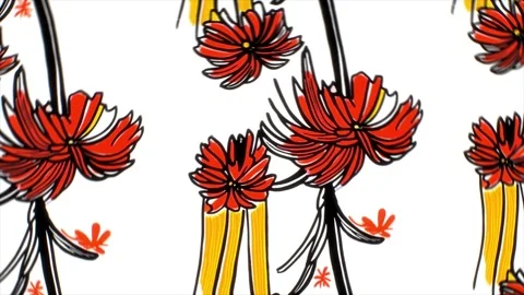 Classic Tropical Pattern – Rotation Motion Animation Stock Footage 306387302