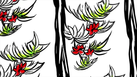 Classic Tropical Pattern – Rotation Motion Animation Stock Footage 306387857