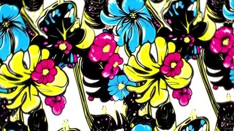 Classic Tropical Pattern – Rotation Motion Animation Stock Footage 306401641