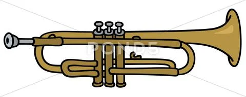 Classic trumpet Stock Illustration