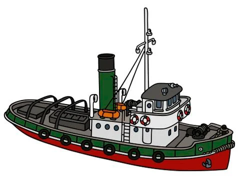 Classic tugboat Stock Illustration