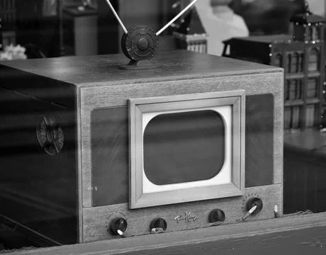 Classic TV window front Stock Photos