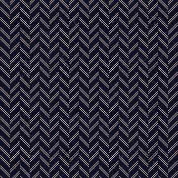Classic tweed herringbone style pattern. Geometric lines print in blue and beige Stock Illustration