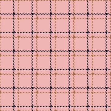 Classic tweed plaid style pattern. Geometric check print in pink and blue color Stock Illustration
