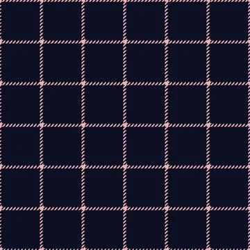 Classic tweed plaid style pattern. Geometric check print in pink and blue color Stock Illustration