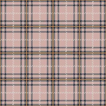 Classic tweed plaid style pattern. Geometric check print in pink and pale c.. 스톡 일러스트