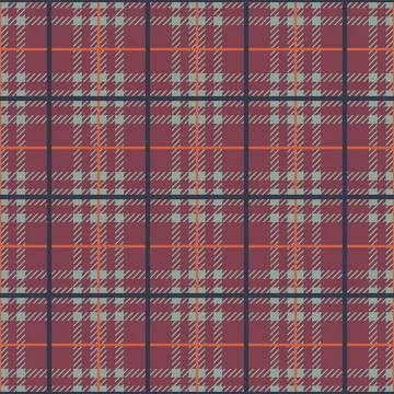 Classic tweed plaid style pattern. Geometric check print in burgundy and mi.. Stock Illustration