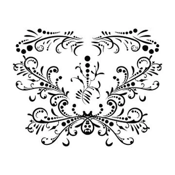 Classic vector black pattern. Damask orient ornament. Classic 스톡 일러스트