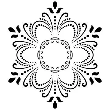 Classic Vector Fine Pattern With Various Arabesques Stockillustratie