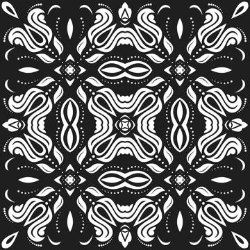 Classic Vector Fine Pattern With Various Arabesques Stock Illustration