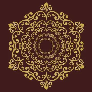 Classic Vector Fine Pattern With Various Arabesques Stockillustratie