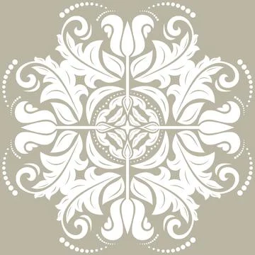 Classic Vector Fine Pattern With Various Arabesques Illustrazione stock