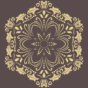Classic Vector Fine Pattern With Various Arabesques Illustrazione stock