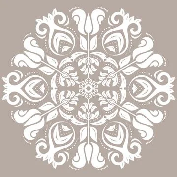 Classic Vector Fine Pattern With Various Arabesques Stockillustratie