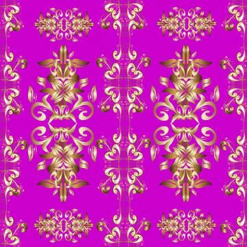 Classic vector golden seamless pattern. Traditional orient ornament. Classic vin 스톡 일러스트