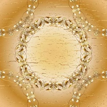 Classic vector golden seamless pattern. Traditional orient ornament. Classic vin Illustrazione stock