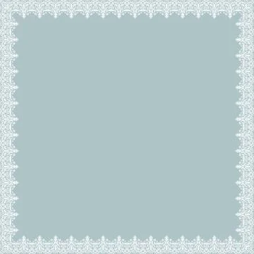 Classic vector square frame with arabesques and orient elements Stock Illustration