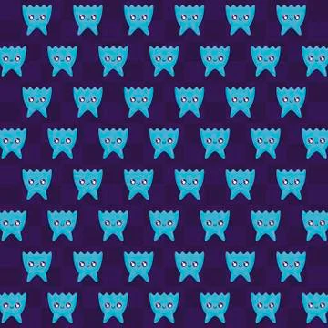 Classic video game aliens pattern Stock Illustration