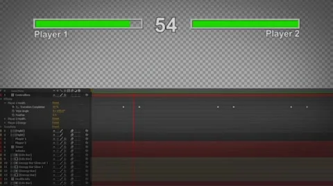 Classic Video Game Health Bar Stock After Effects