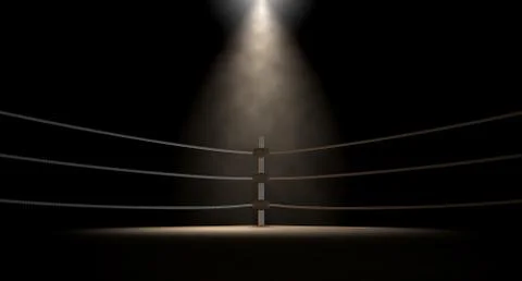 Classic vintage boxing ring corner Stock Illustration