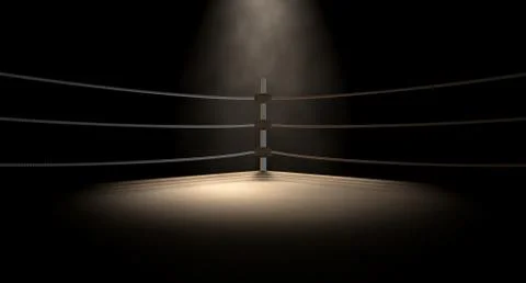 Classic vintage boxing ring corner Illustrazione stock