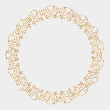 Classic vintage circle border Stock Illustration