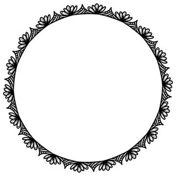 Classic vintage design with black circle frame. Perfect for photos, icons, .. Stock Illustration