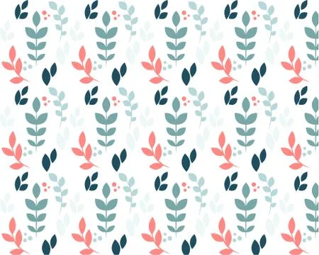 Classic vintage floral pattern on white background, beautiful flower flowers, Stock Illustration